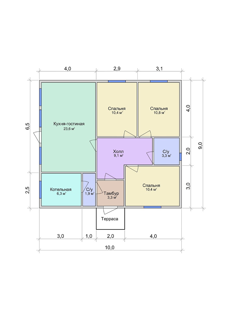 Планировка под газовое отопление