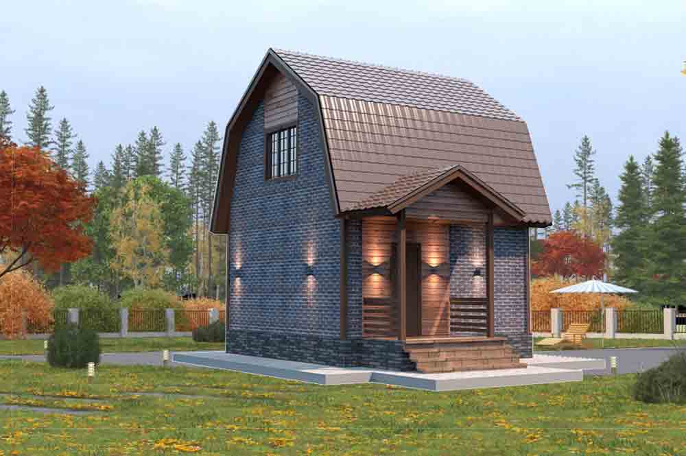 Каркасный дом Солнечный 6 х 4