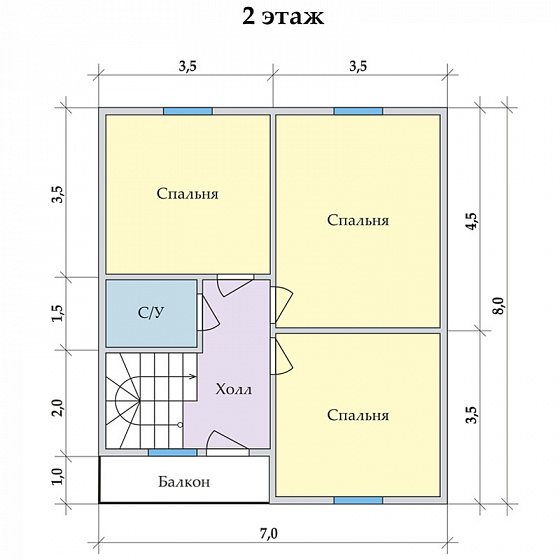 Радужный 7 х 8