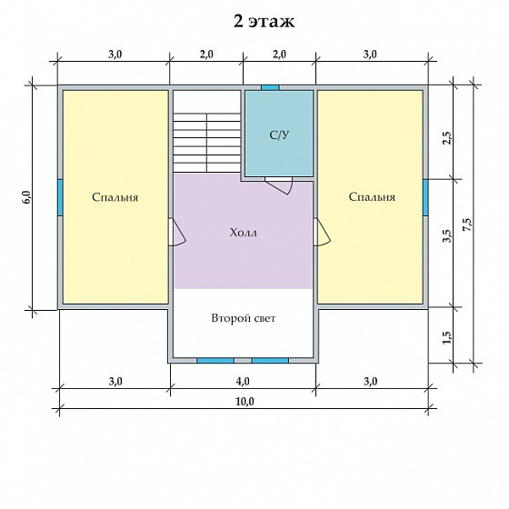 Каркасный дом Восход 13 х 7,5