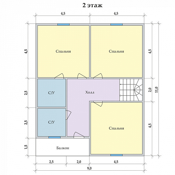 Радужный 9 х 11