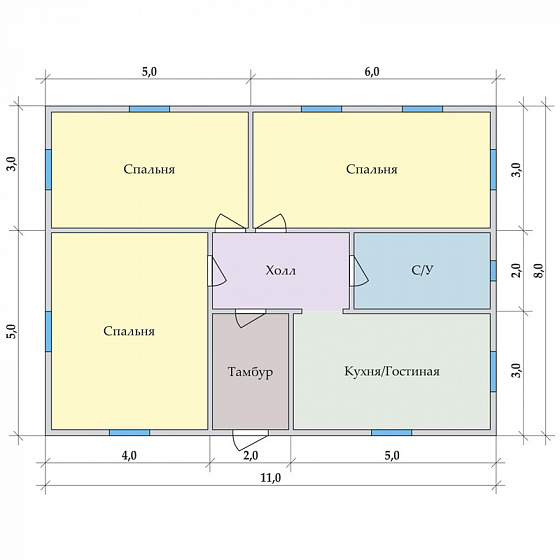 Классический 8 х 11